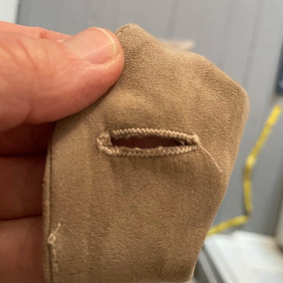 Stunning Vintage Taupe vest with black stitching - Picture 8 of 12